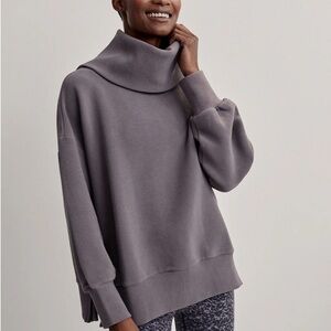Varley Charcoal Cowl Neck Sweater